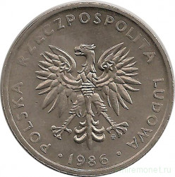 Монета. Польша. 20 злотых 1986 год. 