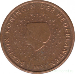 Монета. Нидерланды. 1 цент 1999 год.