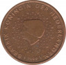 Монета. Нидерланды. 1 цент 1999 год. ав.