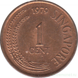 Монета. Сингапур. 1 цент 1979 год.