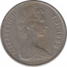 Монета. Фиджи. 5 центов 1969 год. ав.