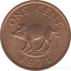 Монета. Бермудские острова. 1 цент 1971 год.
