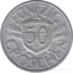 Монета. Австрия. 50 грошей 1947 год.