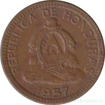 Монета. Гондурас. 1 сентаво 1957 год.