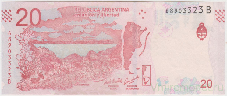 Банкнота. Аргентина. 20 песо 2017 год. Тип 361 (2).