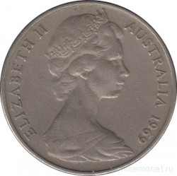 Монета. Австралия. 20 центов 1969 год.