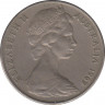 Монета. Австралия. 20 центов 1969 год. ав.