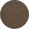 Аверс. Монета. Швеция. 5 эре 1938 год.