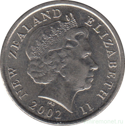 Монета. Новая Зеландия. 5 центов 2002 год.