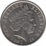 Монета. Новая Зеландия. 5 центов 2002 год. ав.