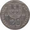 Монета. Португалия. 20 эскудо 2000 год. ав.