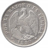 Монета. Чили. 20 сентаво 1880 год.