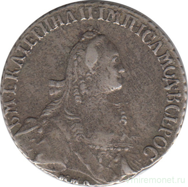 Монета. Россия. Полуполтинник 1769 год. ММД.