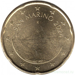 Монета. Сан-Марино. 20 центов 2024 год.