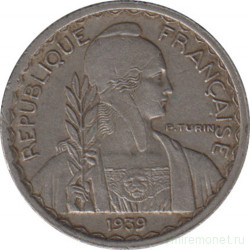 Монета. Французский Индокитай. 10 сантимов 1939 год. Магнитная.