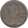 Монета. Французский Индокитай. 10 сантимов 1939 год. (магнитная). ав.