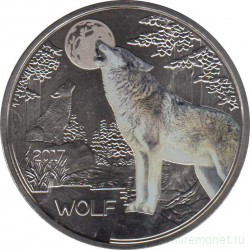 Монета. Австрия. 3 евро 2017 год. Волк.