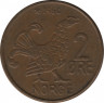  Монета. Норвегия. 2 эре 1960 год. ав.