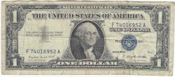 Банкнота. США. 1 доллар 1957 год. Синяя печать. F. Тип 419а. 