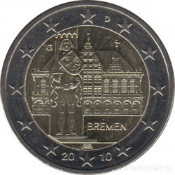 Монета. Германия. 2 евро 2010 год. Бремен (G).