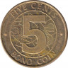 Монета. Зимбабве. 5 центов 2014 год. рев.