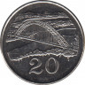 Монета. Зимбабве. 20 центов 2002 год. рев.