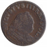 Монета. Польша. 1 грош (3 солиди) 1755 год. (H) Август III Саксонец.