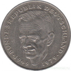 Монета. ФРГ. 2 марки 1992 год. Курт Шумахер. Монетный двор - Штутгарт (F).