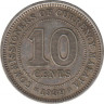 Монета. Малайя (Малайзия). 10 центов 1939 год. ав.