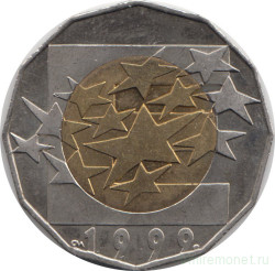 Монета. Хорватия. 25 кун 1999 год. ЕС.