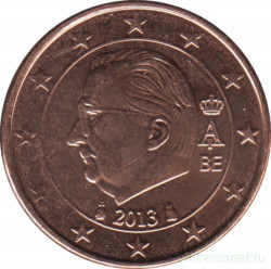 Монета. Бельгия. 2 цента 2013 год.