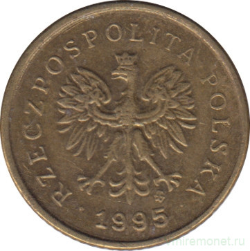 Монета. Польша. 1 грош 1995 год.