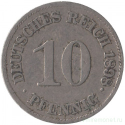 Монета. Германская империя. 10 пфеннигов 1898 год. (Е). 