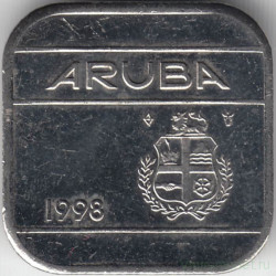 Монета. Аруба. 50 центов 1998 год.  