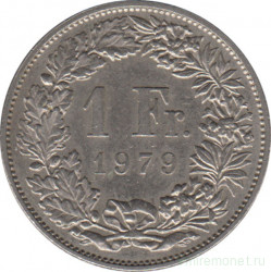 Монета. Швейцария. 1 франк 1979 год.