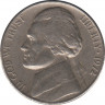  Монета. США. 5 центов 1972 год. ав.