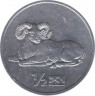 Монета. Северная Корея. 0.5 чона 2002 год. Мир животных. Баран. ав.