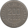 Монета. Колумбия. 200 песо 1997 год. ав.