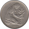 Монета. ФРГ. 50 пфеннигов 1984 год. Монетный двор - Гамбург (J). ав.
