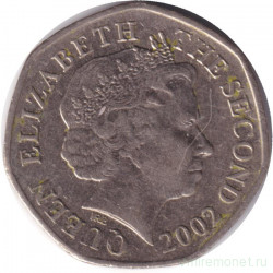 Монета. Джерси. 20 пенсов 2002 год.
