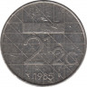 Монета. Нидерланды. 2.5 гульдена 1985 год. ав.