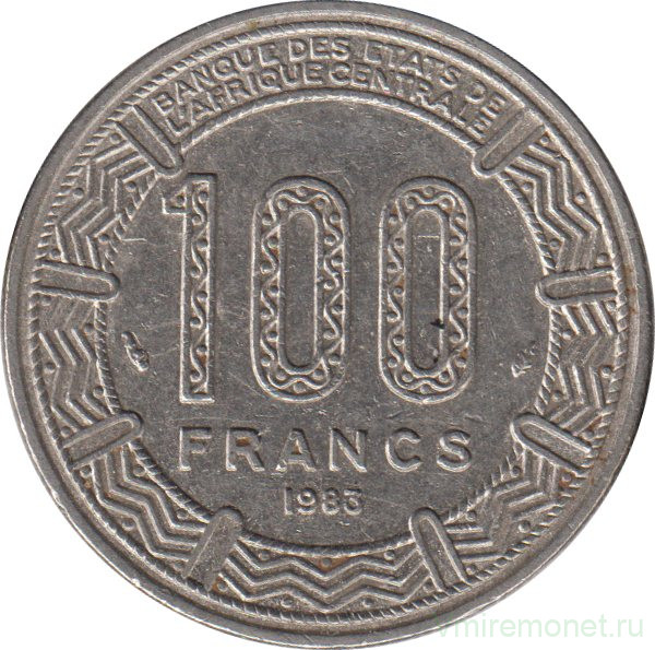Монета. Центрально-африканская республика. 100 франков 1983 год.