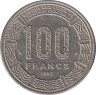 Монета. Центрально-африканская республика. 100 франков 1983 год. ав.
