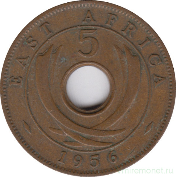 Монета. Британская Восточная Африка. 5 центов 1956 год. (KN)