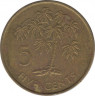 Монета. Сейшельские острова. 5 центов 1982 год. рев.