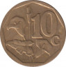 Монета. Южно-Африканская республика (ЮАР). 10 центов 2000 год. Новый тип. рев.