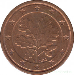 Монета. Германия. 1 цент 2012 год. (F).