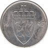 Монета. Норвегия. 50 эре 1995 год. ав.
