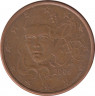Монета. Франция. 5 центов 2006 год. ав.