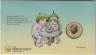 Монета. Австралия. 1 доллар 2016 год. 100 лет заветным австралийским историям "Gumnut Babies". В конверте. открытка тыл.